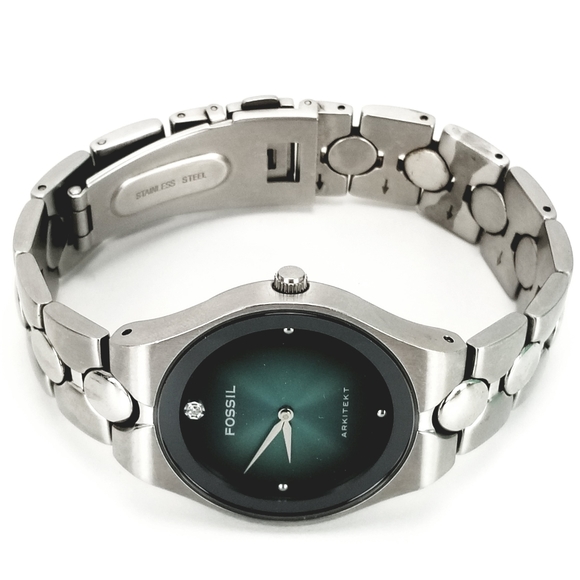 Fossil Arkitekt Watch FS2857 Blue Face WR Diamond - Picture 5 of 12